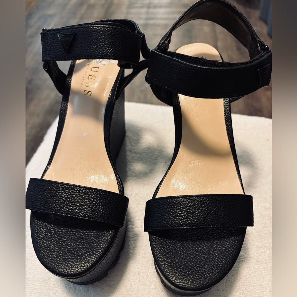 Brand New Wedges By GUESS - Size 5.5 M - Wedge Height 4.5 Inches - Box 1A